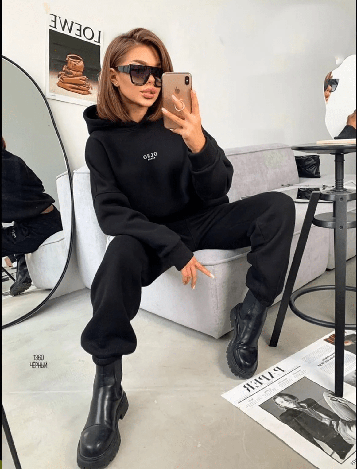 LOS OJOS Joggers Survêtement Femme Taille Haute - Pantalon Confortable Sport Et Détente