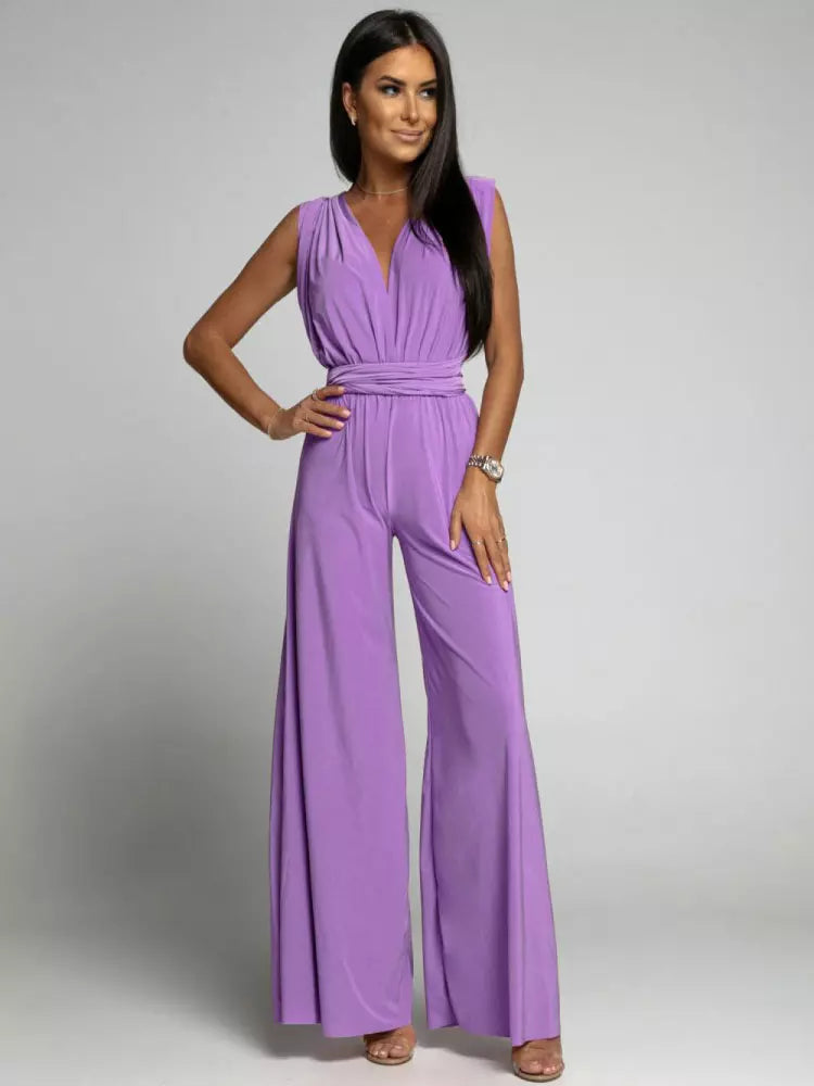 Purple jumpsuit womens sales