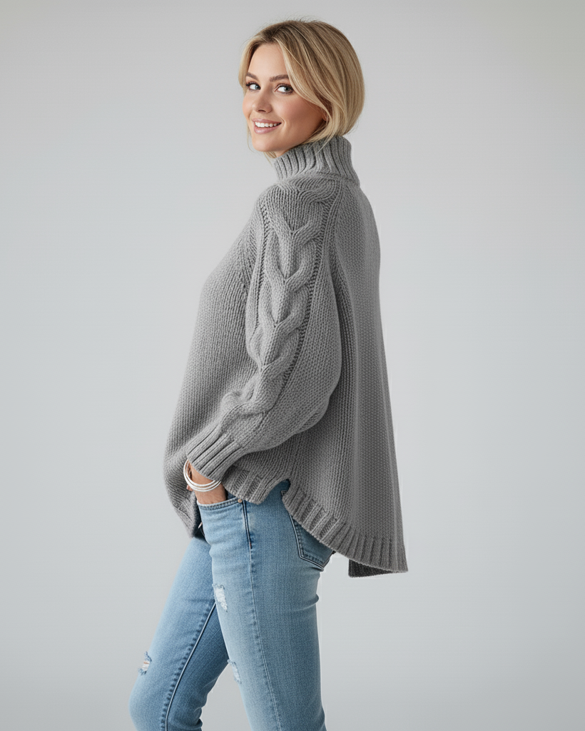 Tessora Women's Vintage Cable Knit Sweater