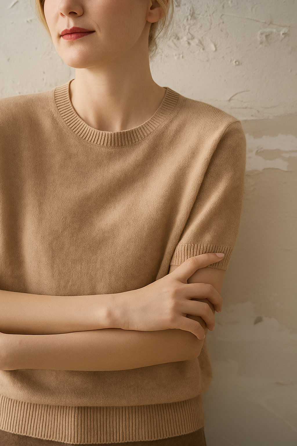 Damen Kaschmir T-Shirt Avelyne