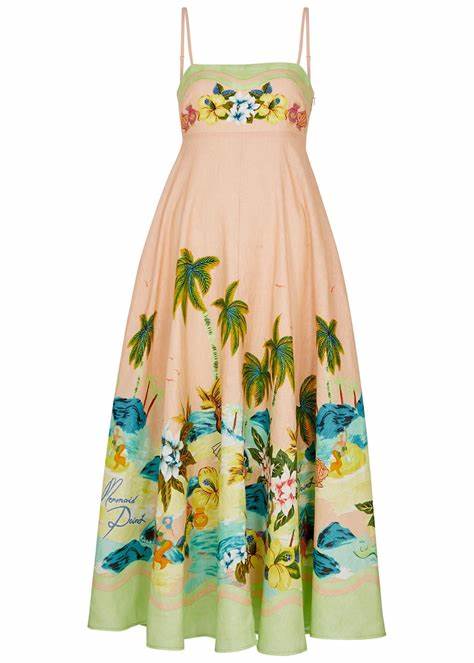 MAHOLA Boho Chic Blumen Damenkleid