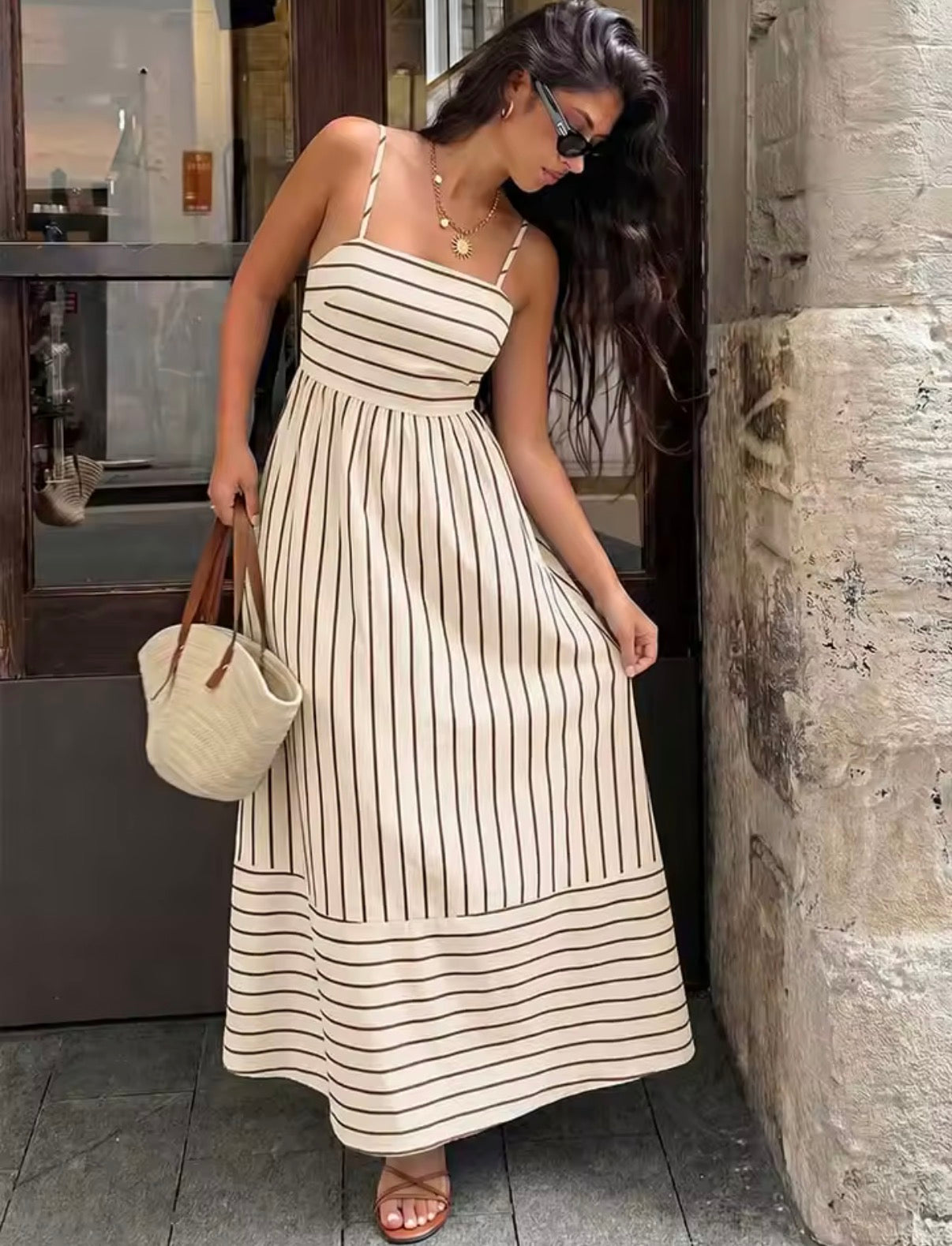 Robe longue rayée femme Avenoria