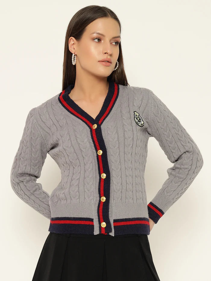 Lazora Damen Kaschmir-Cardigan