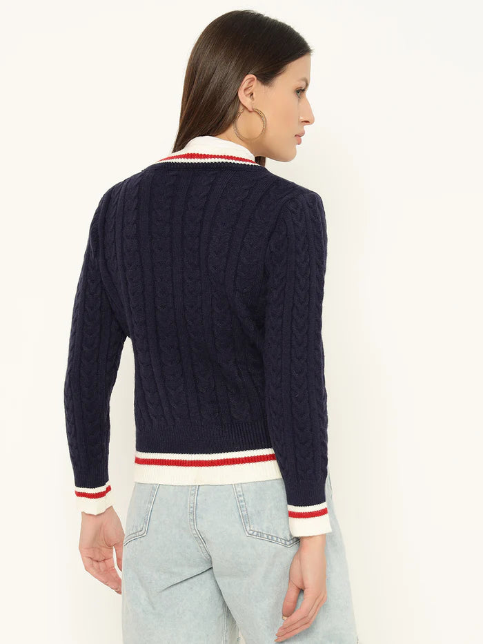Lazora Damen Kaschmir-Cardigan