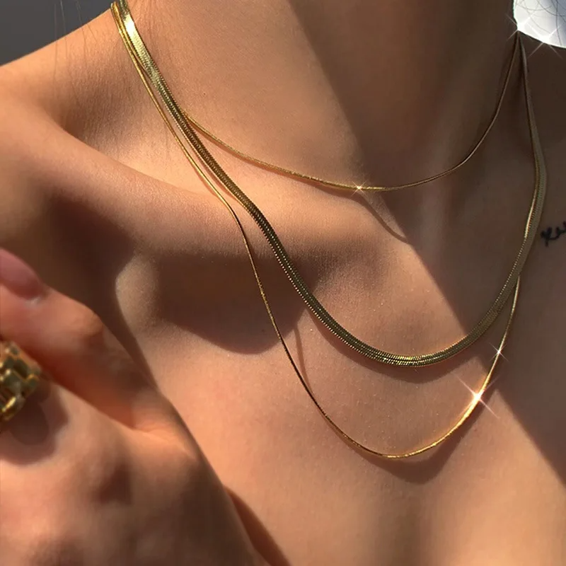 Women's Choker Necklace Gold Silver