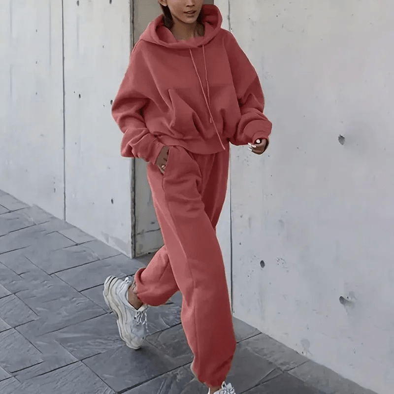 Ensemble jogging femme rose sale