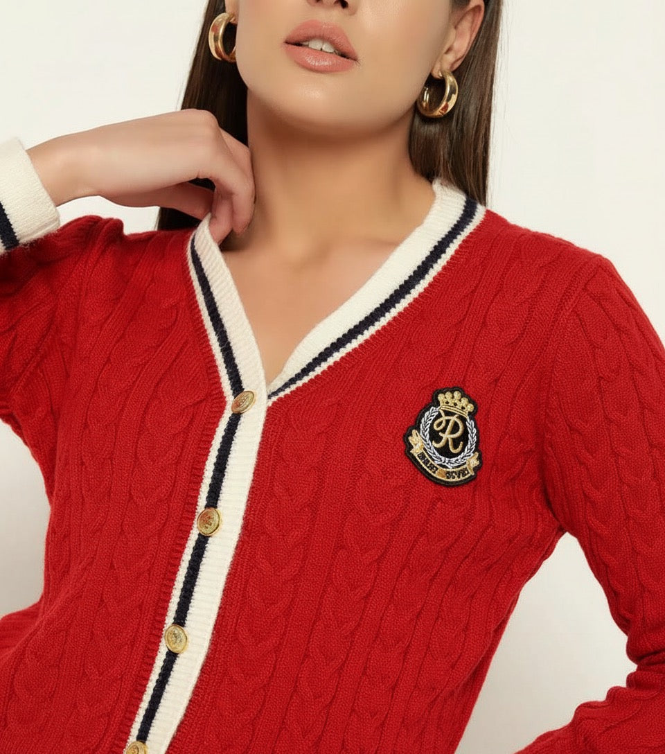 Lazora Damen Kaschmir-Cardigan