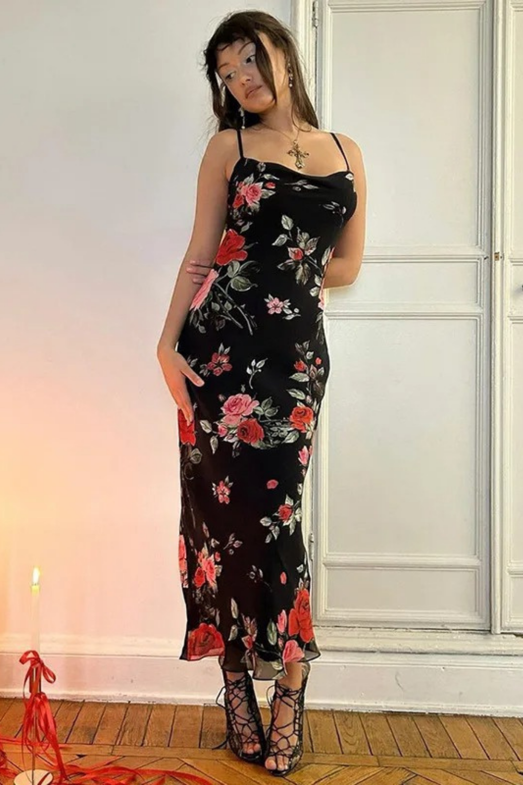 Virelia Damen Blumenkleid