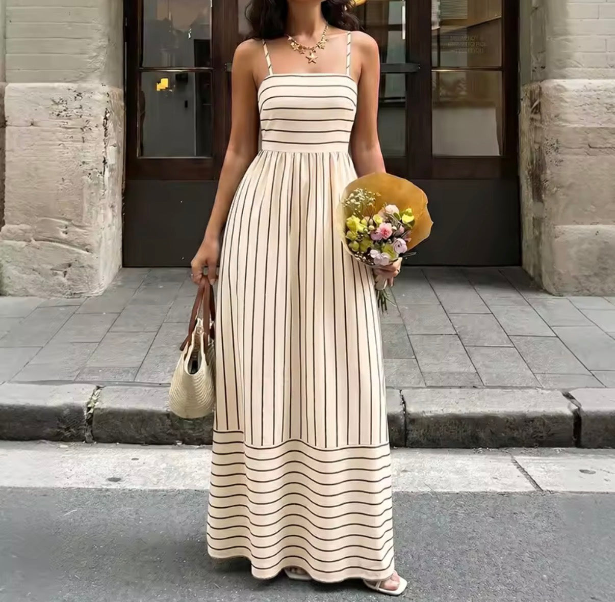 Robe longue rayée femme Avenoria
