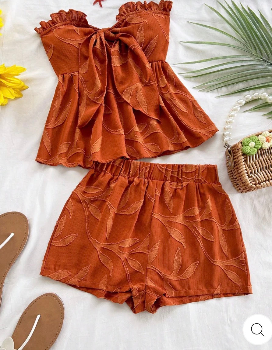 Ensemble Co-Ord Femme Terrakota