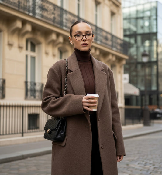 Manteau Pardessus Femme en Laine Soléna
