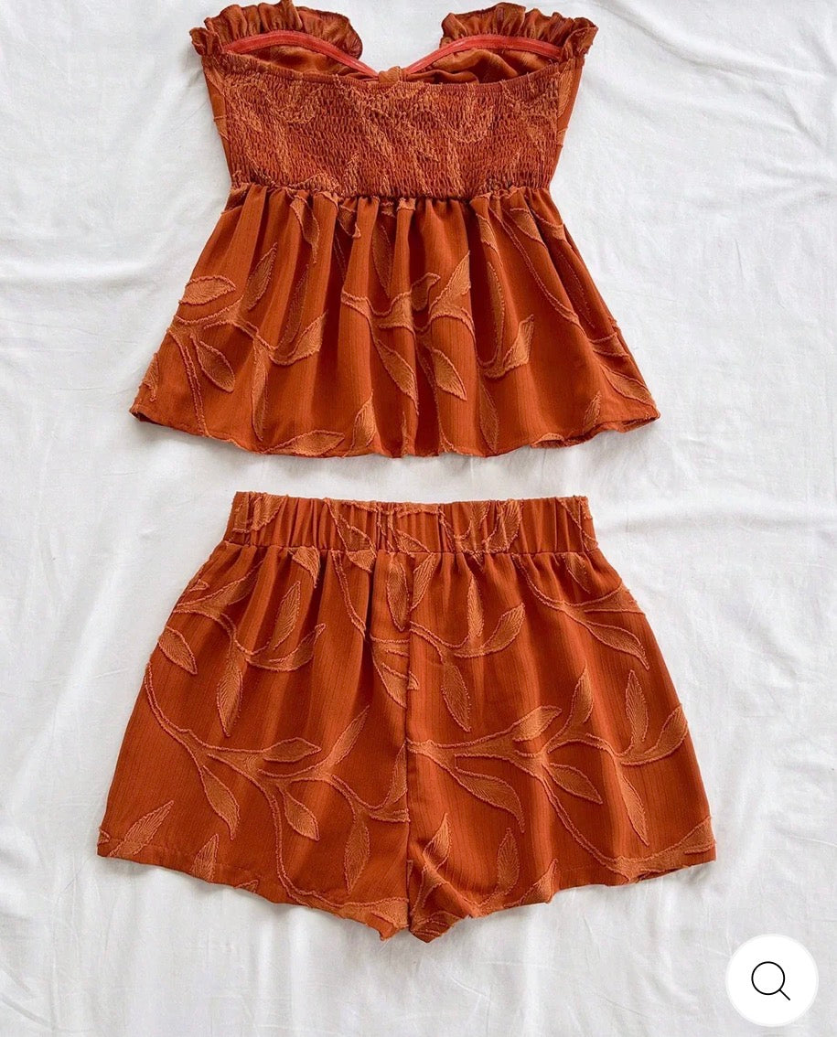 Ensemble Co-Ord Femme Terrakota