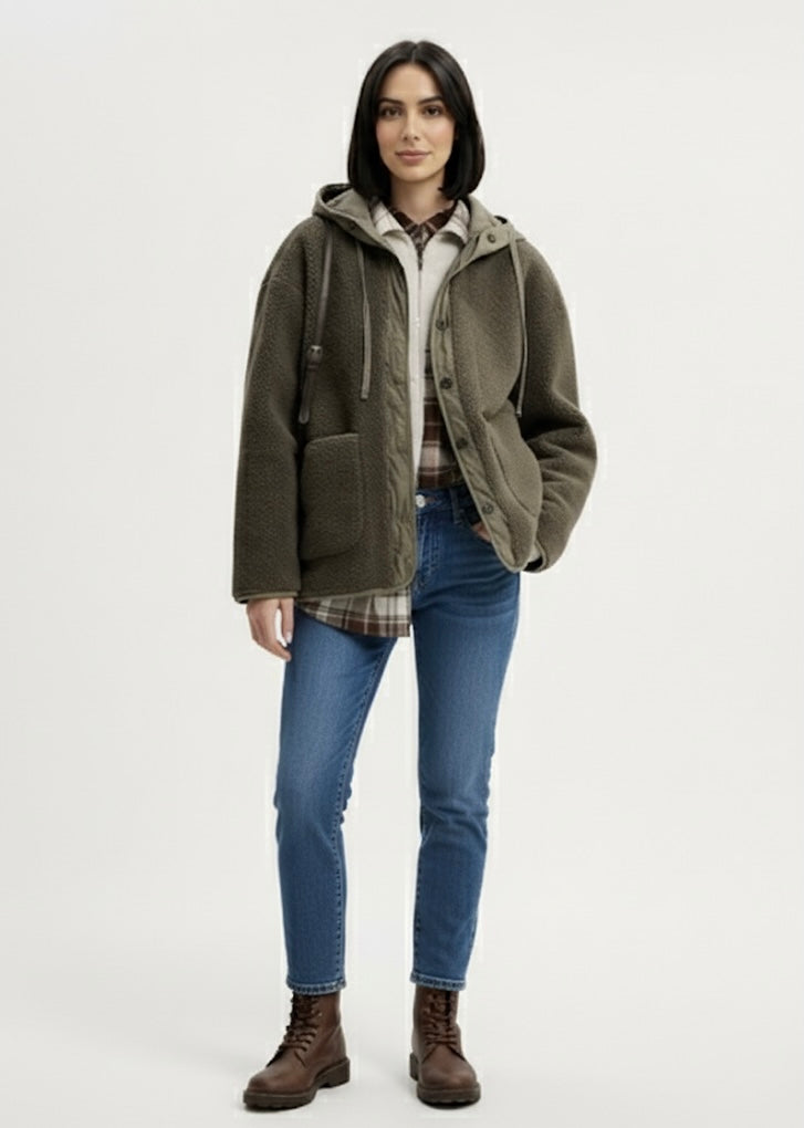 Zynara Damen-Baumwollfleecejacke