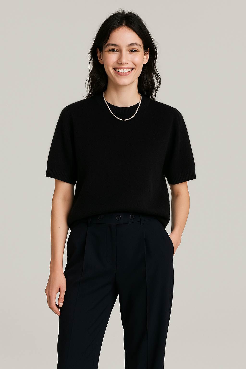 Damen Cashmere T-Shirt Careszia