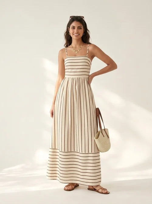 Robe longue rayée femme Avenoria