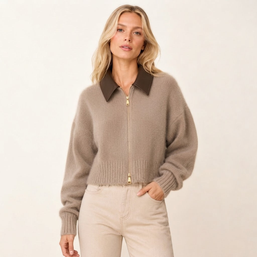 Cardigan court zippé femme Cocun