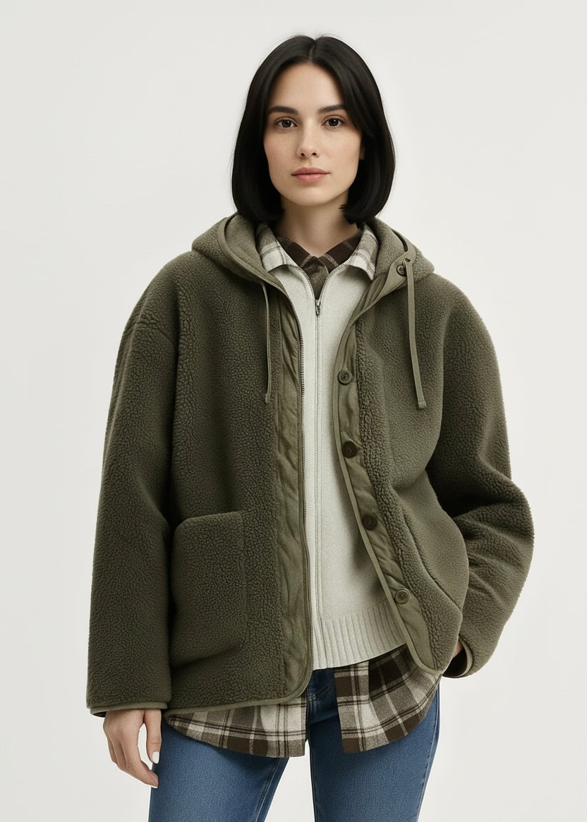 Zynara Damen-Baumwollfleecejacke