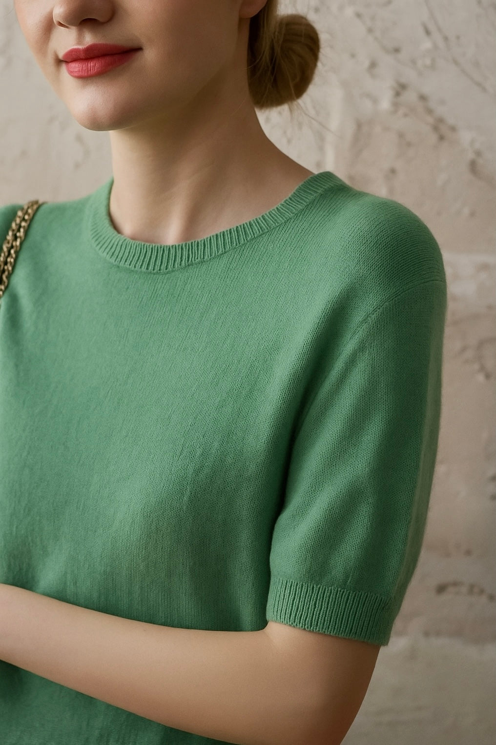 Damen Kaschmir T-Shirt Avelyne