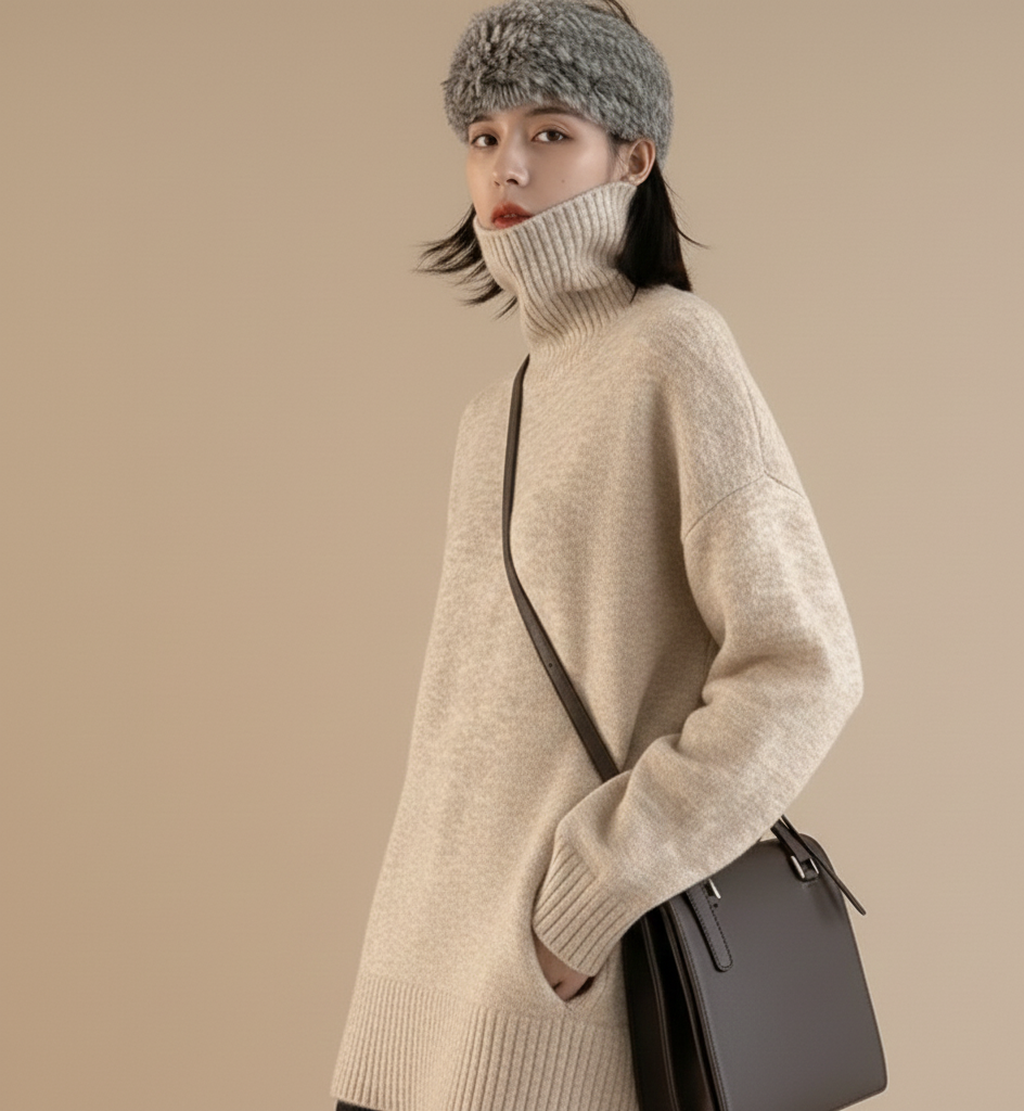 Suéter De Cuello Alto Para Mujer Nordika