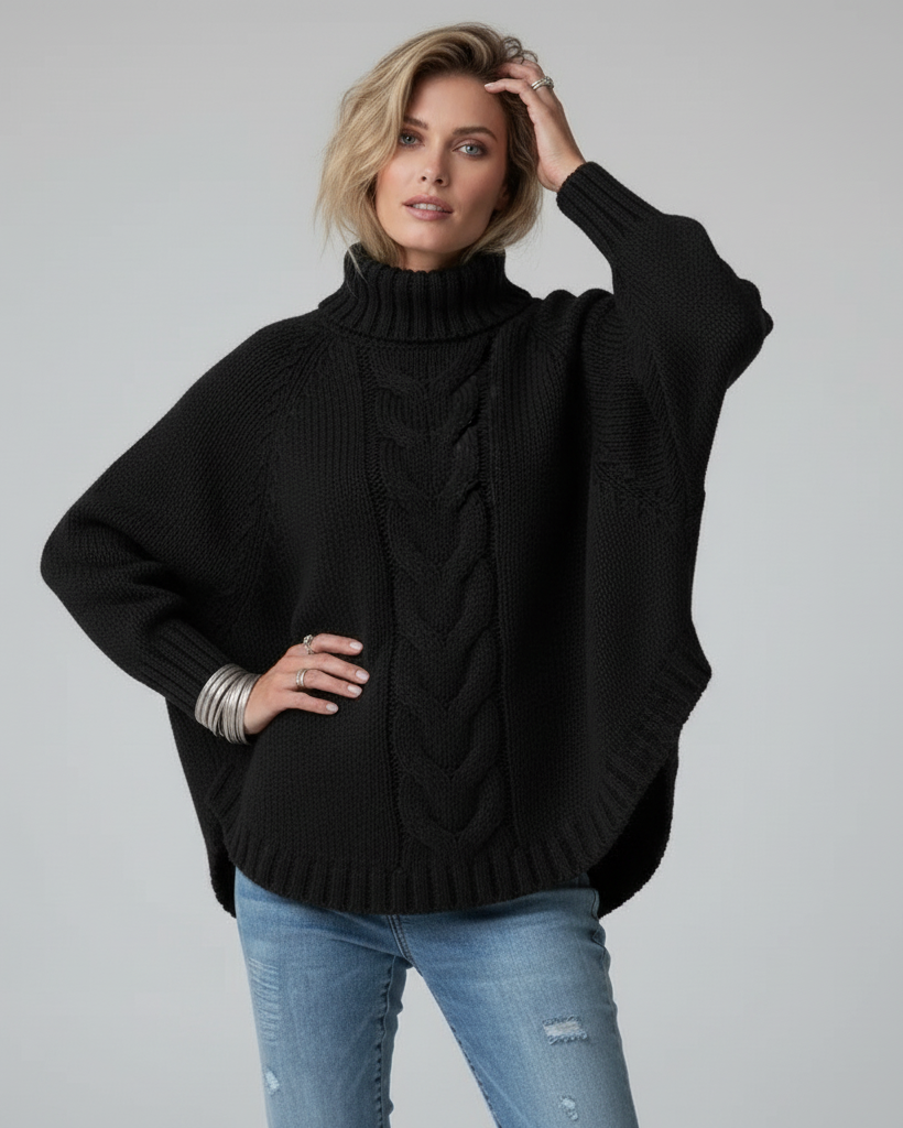 Tessora Women's Vintage Cable Knit Sweater