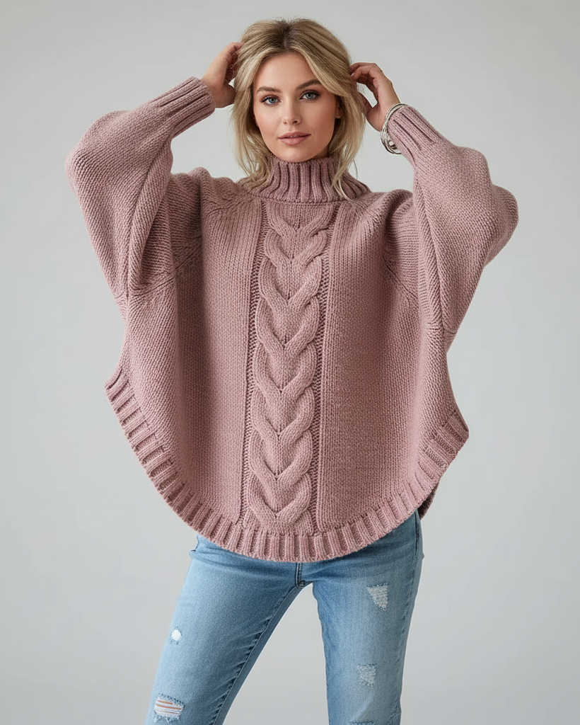 Tessora Women's Vintage Cable Knit Sweater