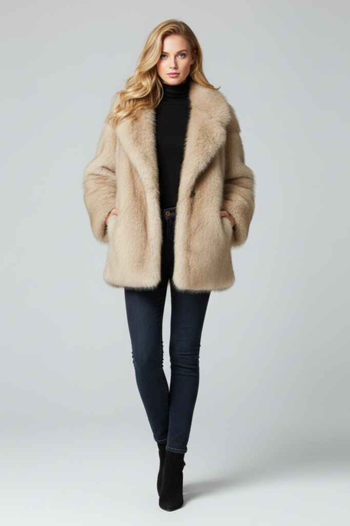 Chaqueta de piel sintética para mujer Renixa