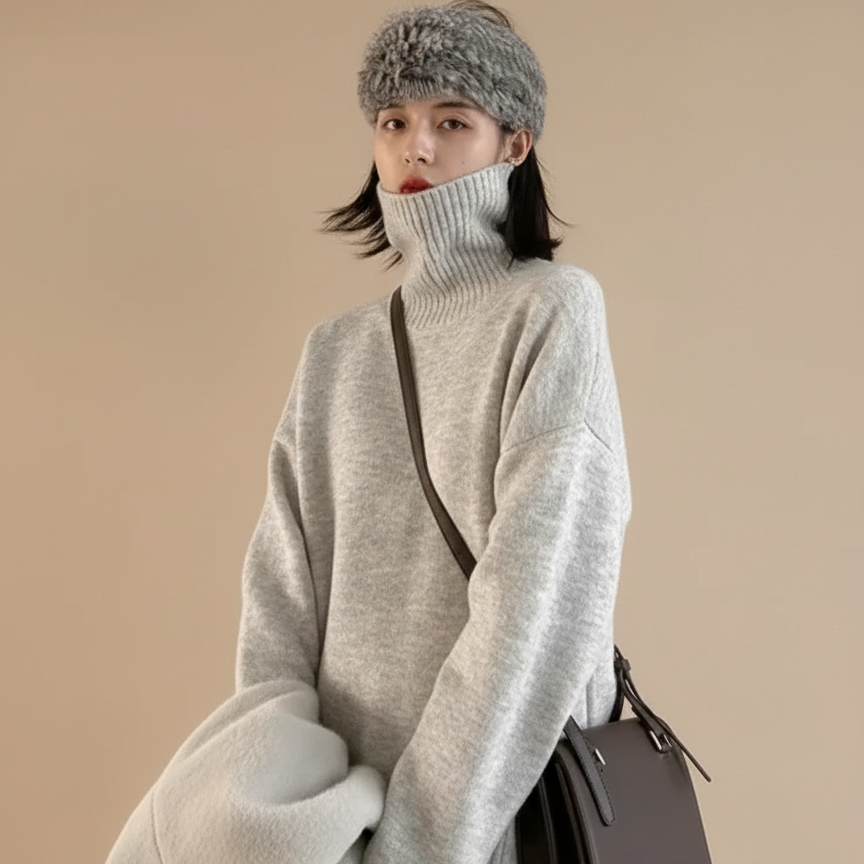 Suéter De Cuello Alto Para Mujer Nordika