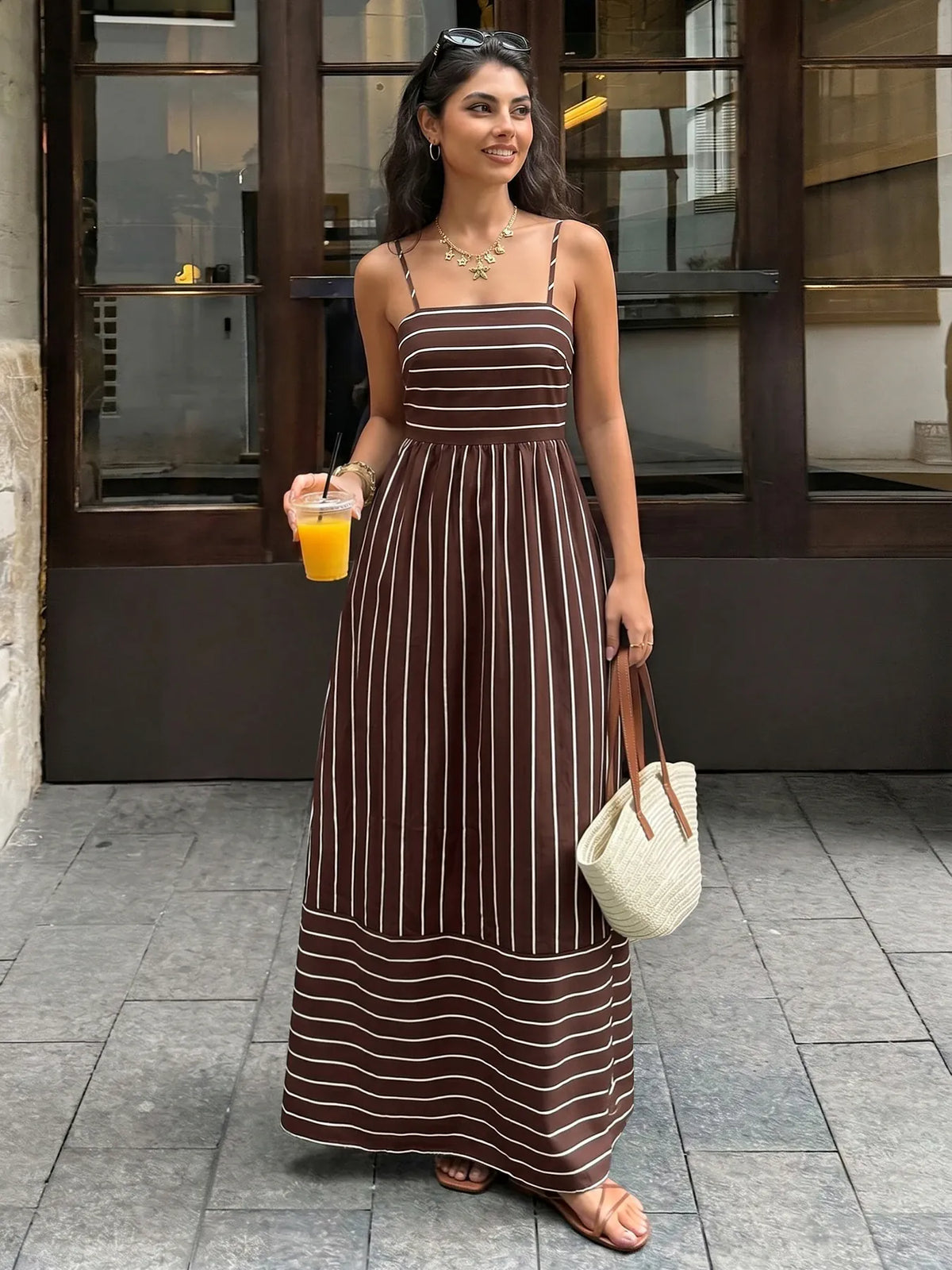 Robe longue rayée femme Avenoria