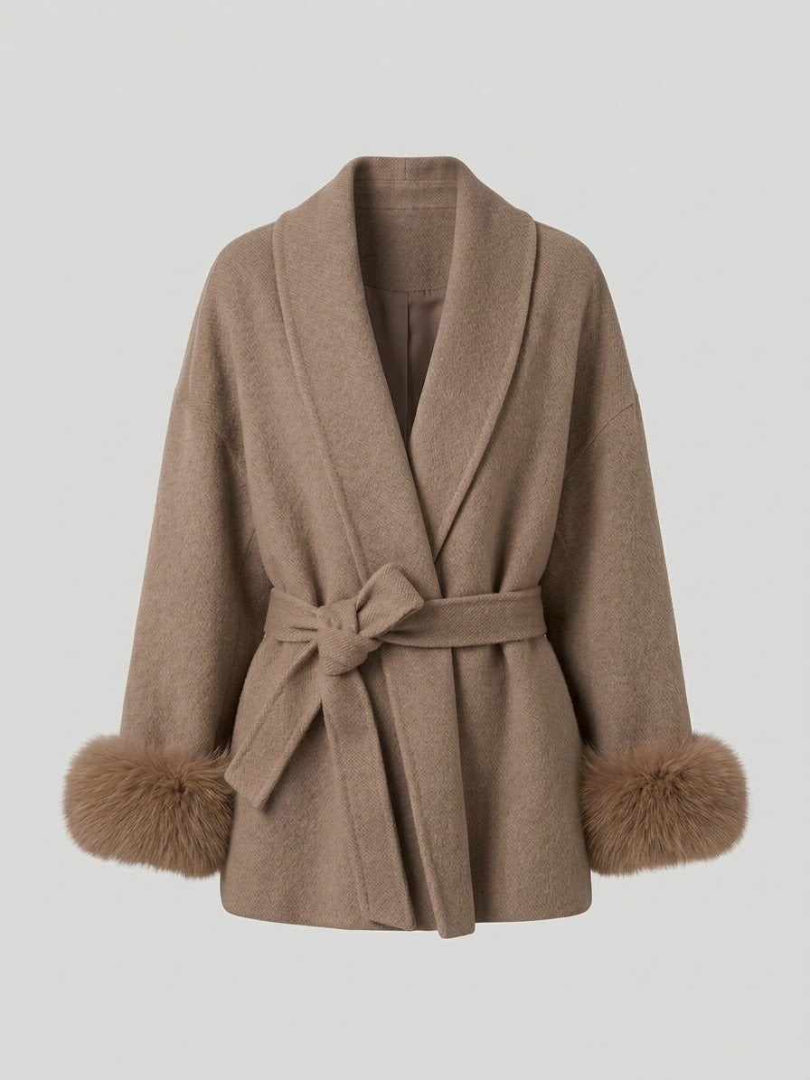 Manteau Femme Fourrure Poignets Serapha