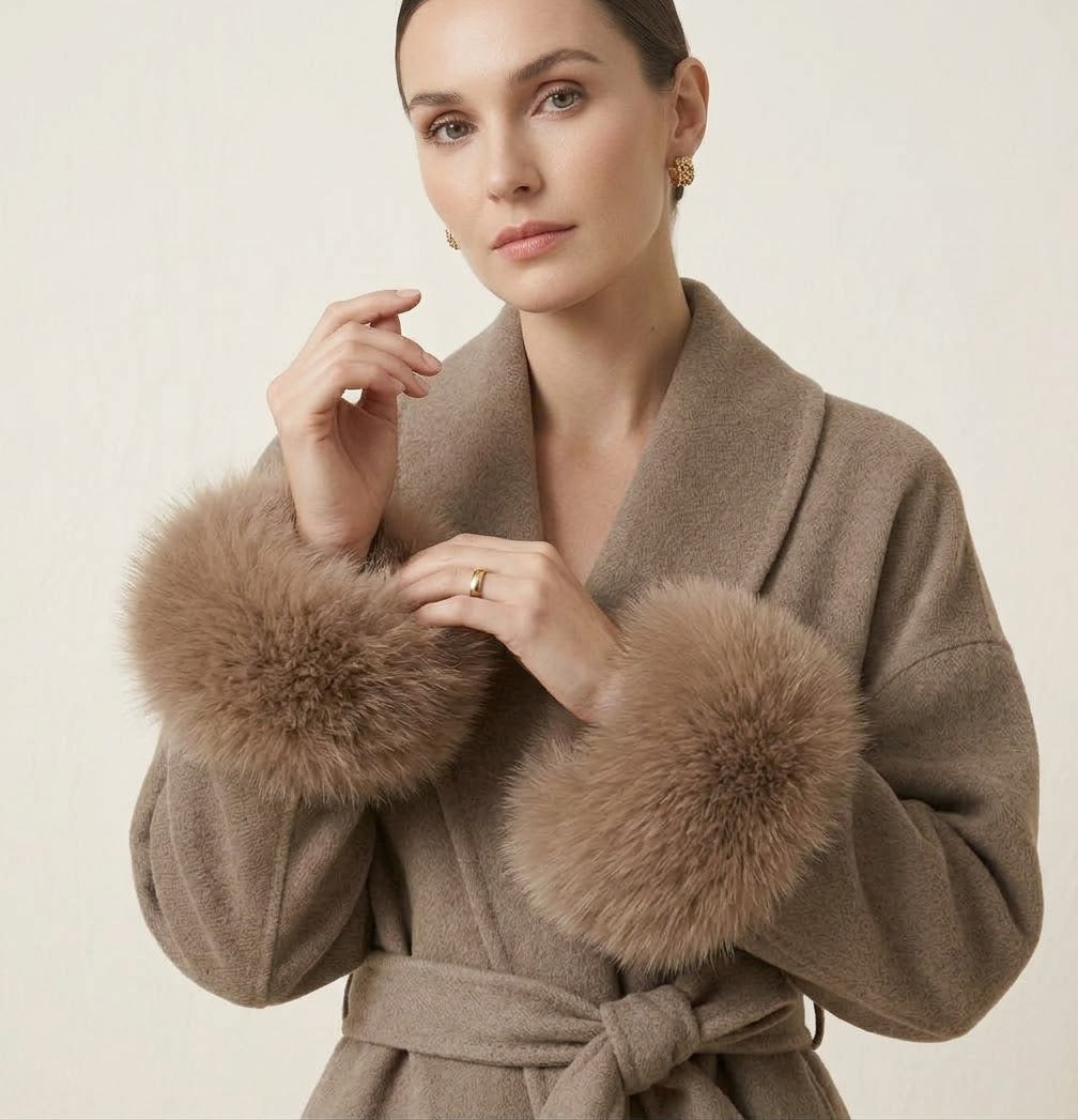 Manteau Femme Fourrure Poignets Serapha
