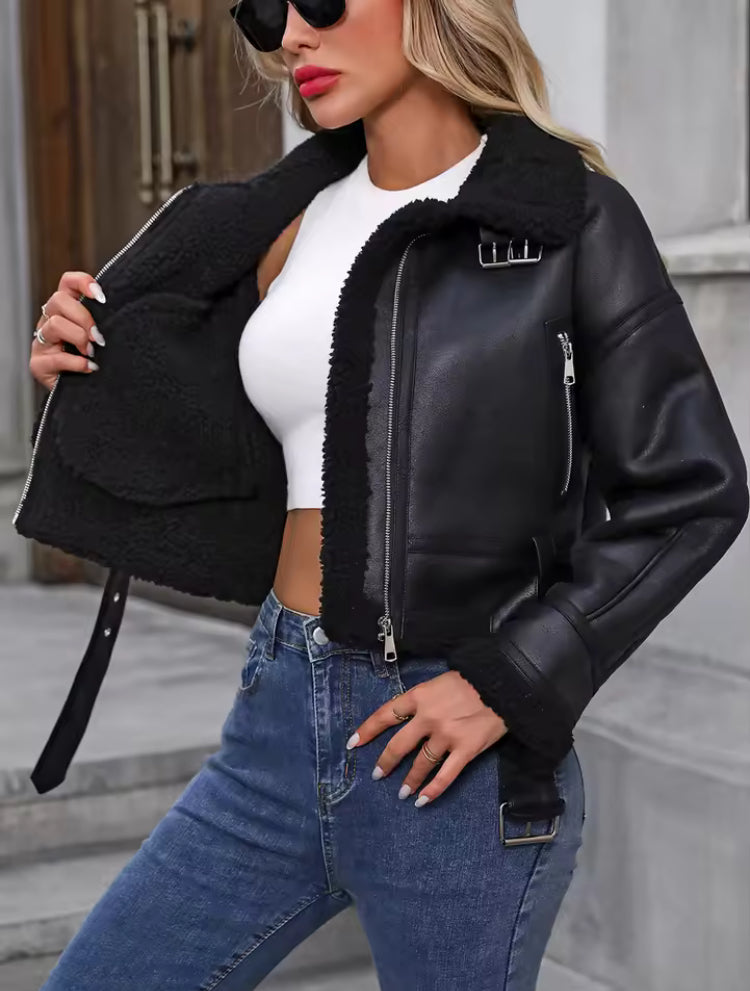 Shearova Vintage-Lammfelljacke