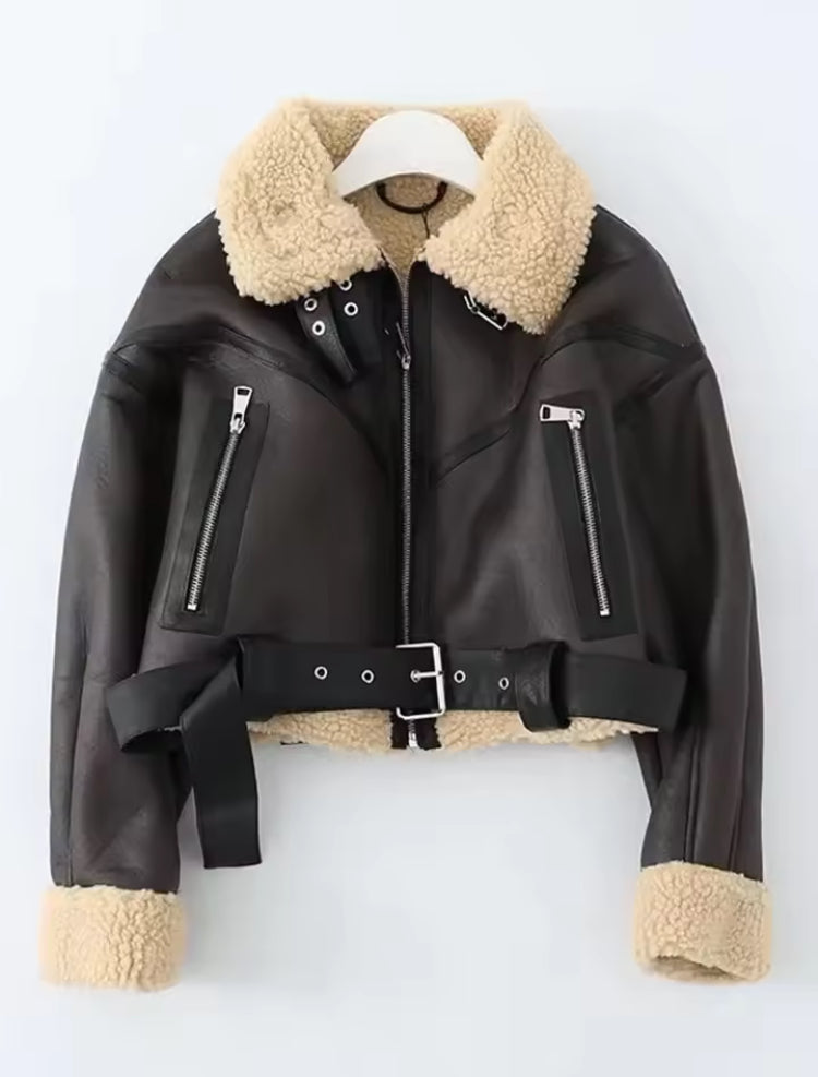 Beltoria Vintage Shearling-Kurzjacke