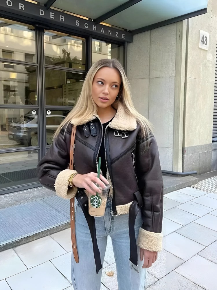 Beltoria Vintage Shearling-Kurzjacke