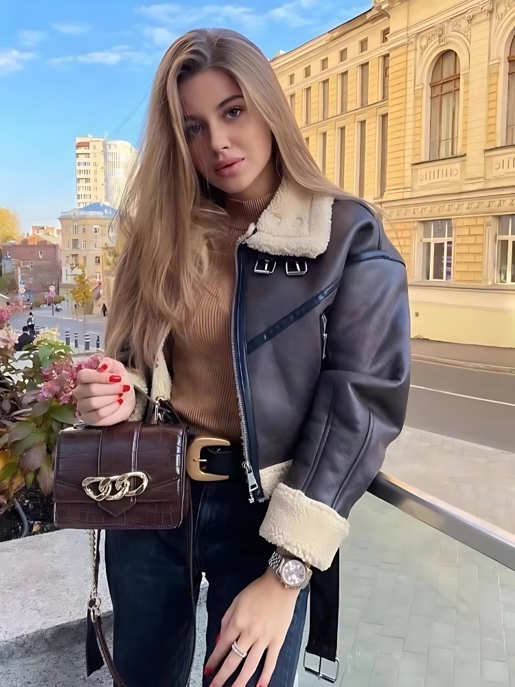 Beltoria Vintage Shearling-Kurzjacke