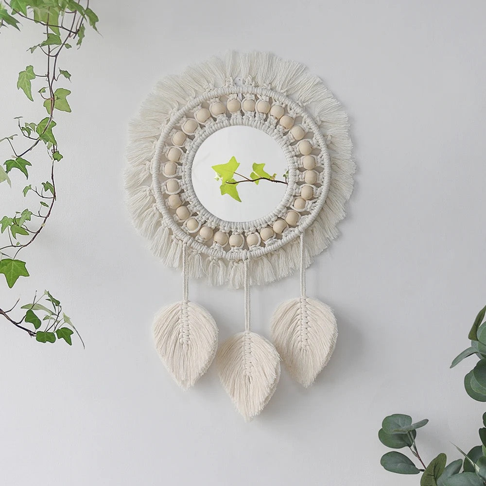 Macramé Mirage round mirror