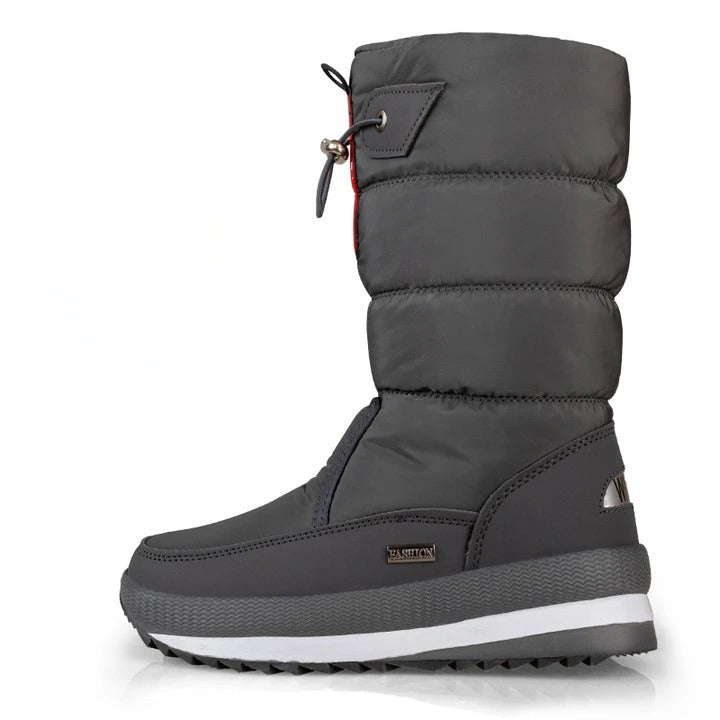 Bottes De Neige Femme Mi-mollet - Imperméables, Doublure Polaire, Semelle Antidérapante, Pour Randonnée, Travail Extérieur, Ski
