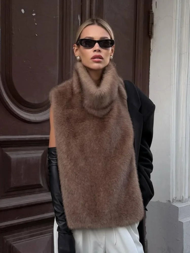 Chaleco de piel sintética para mujer Orvèna