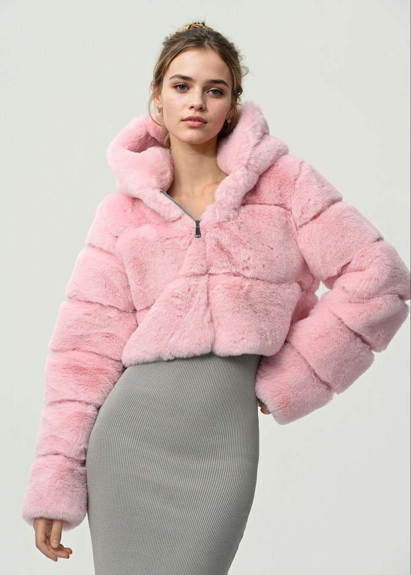 Lunafour Women's Fur Jacket