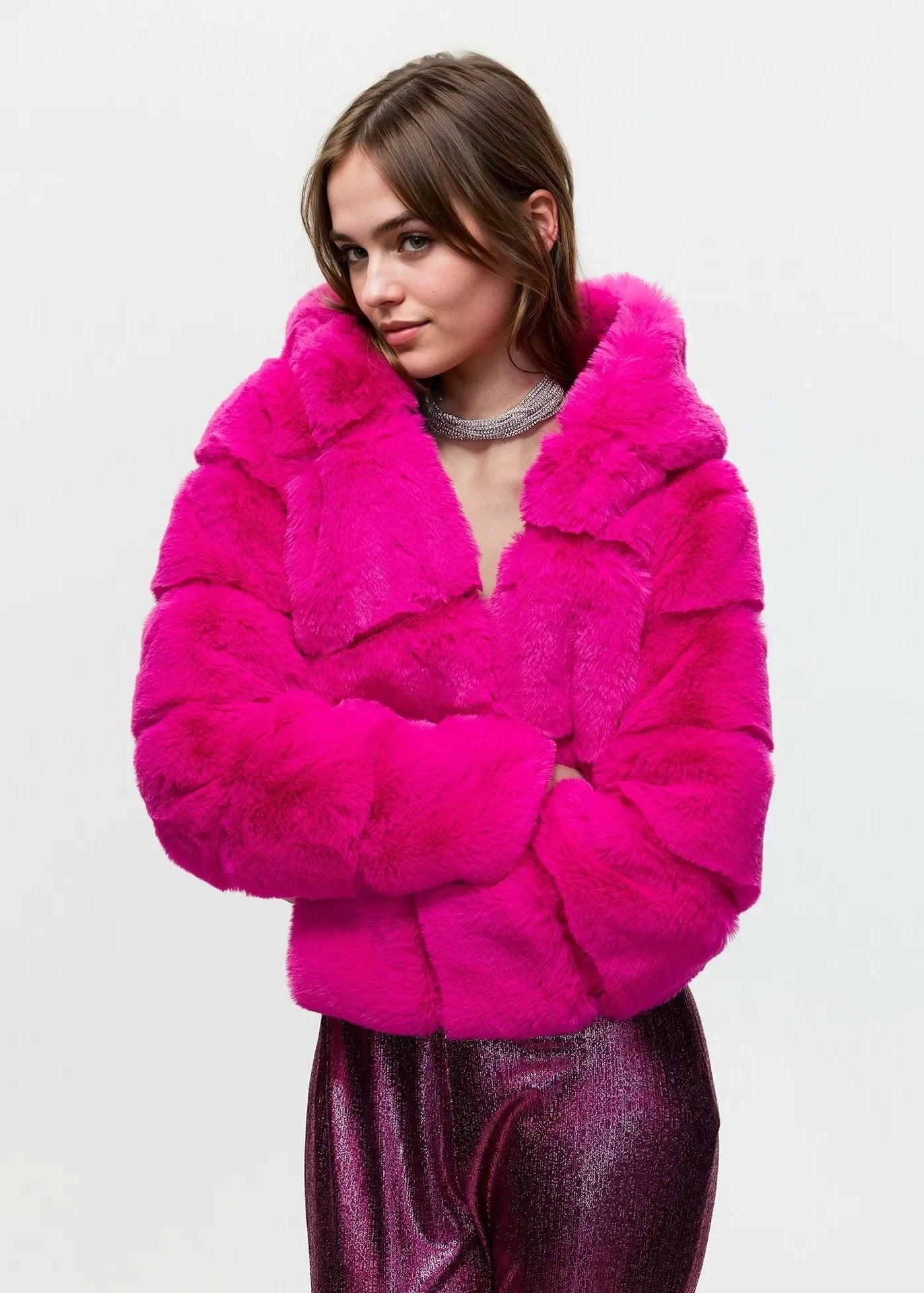 Lunafour Women's Fur Jacket