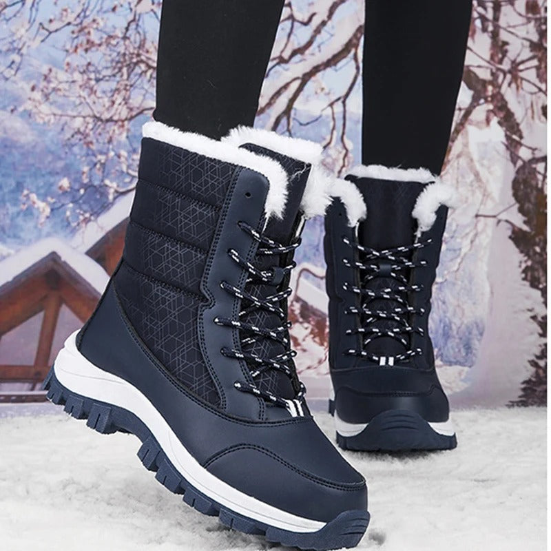 Bottes de Neige en Velours pour Femme Glissora