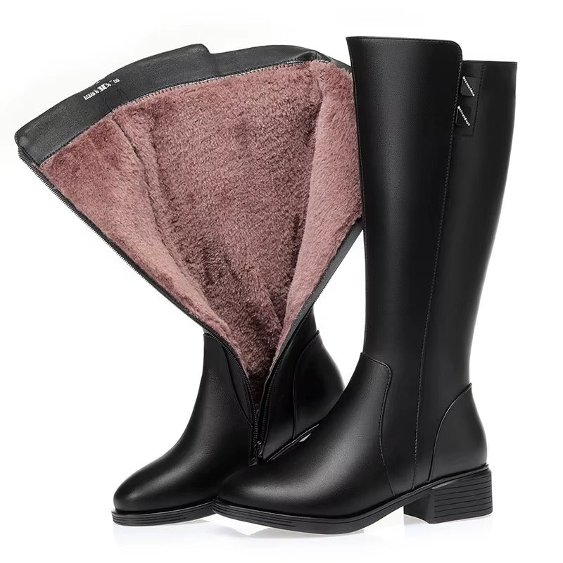 Bottes Femme Cuir Zip Fermeture Éclair Borealia