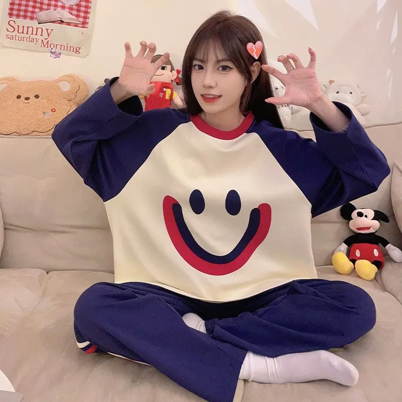 طقم بيجامة قطنية نسائية من فيليسيا