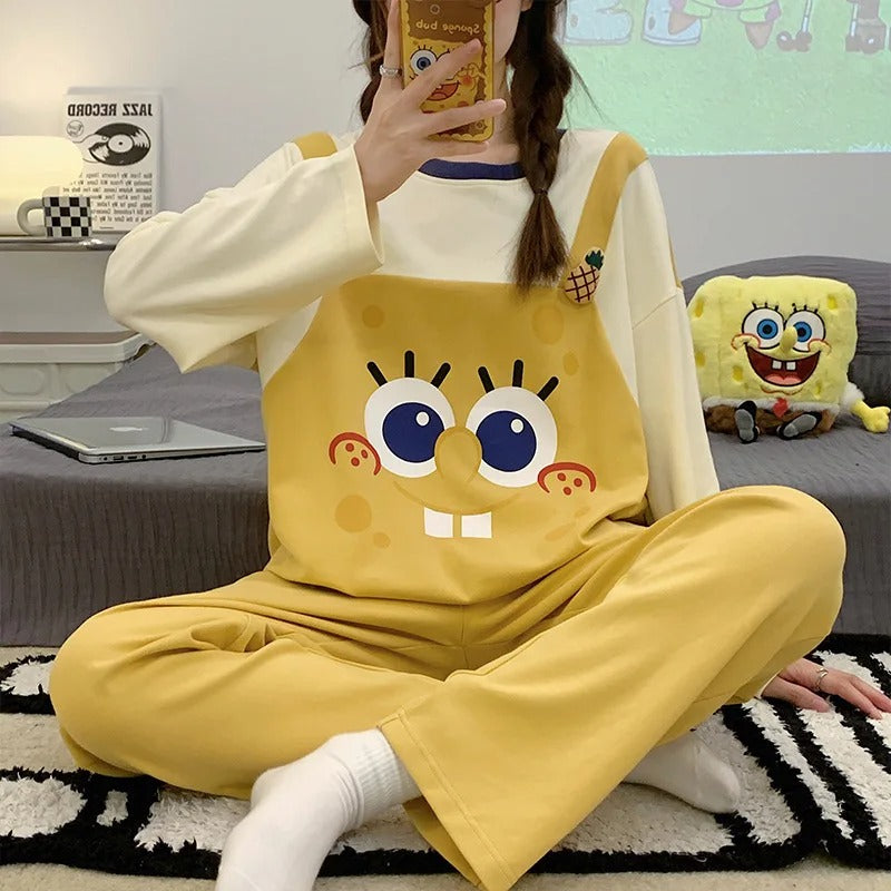 طقم بيجامة قطنية نسائية من فيليسيا