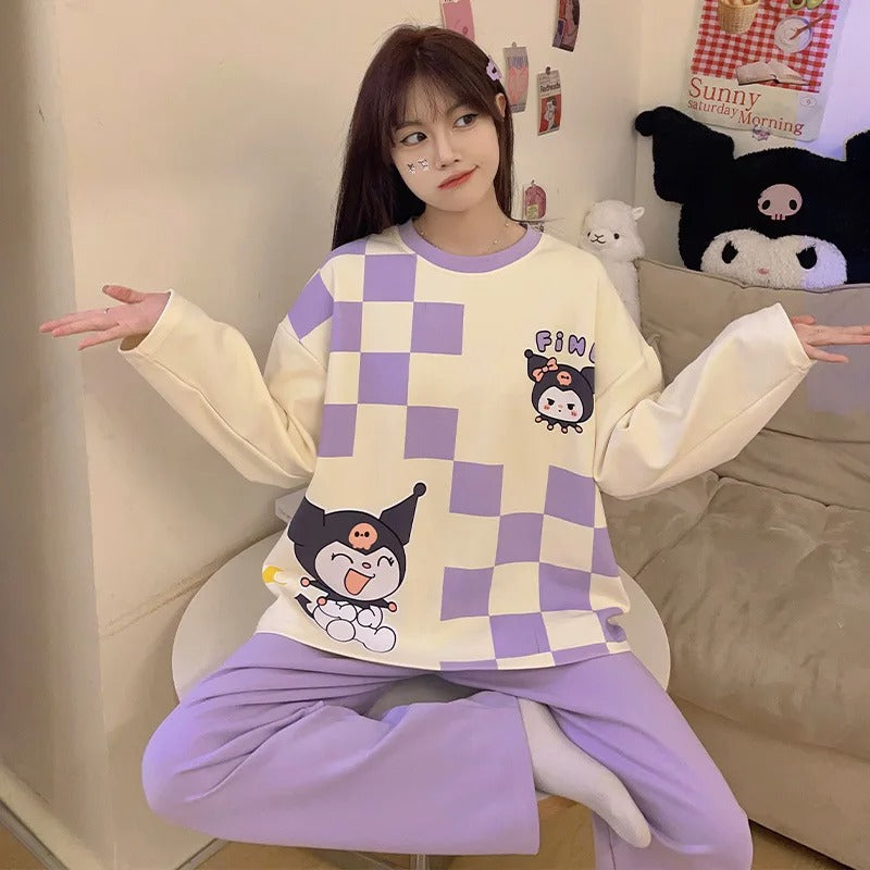 طقم بيجامة قطنية نسائية من فيليسيا