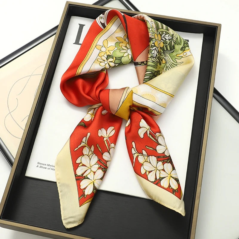 Foulard Carré en Soie Femme Sarelia